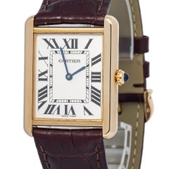 Cartier Tank Solo W5200025 18k Rose Gold Quartz Unisex Watch 27 x 34MM
