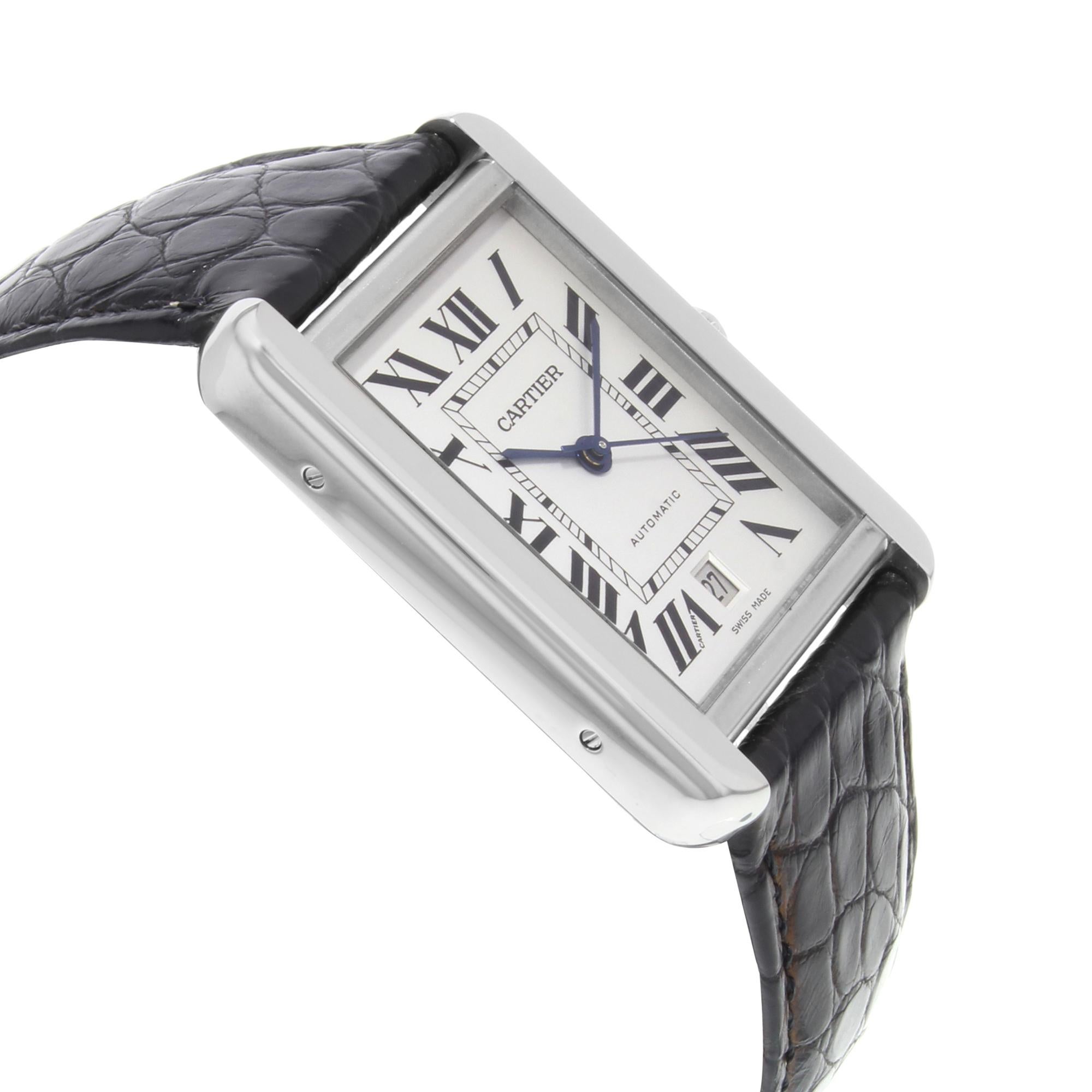 Cartier Tank Solo W5200027 Rectangle Stainless Steel Automatic Men's Watch 1