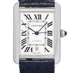 Cartier Tank Solo W5200027 Stainless Steel Silver Dial Auto Mens Watch 31mm