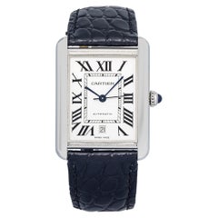Cartier Tank Solo W5200027 Stainless Steel Silver Dial Auto Mens Watch 31mm