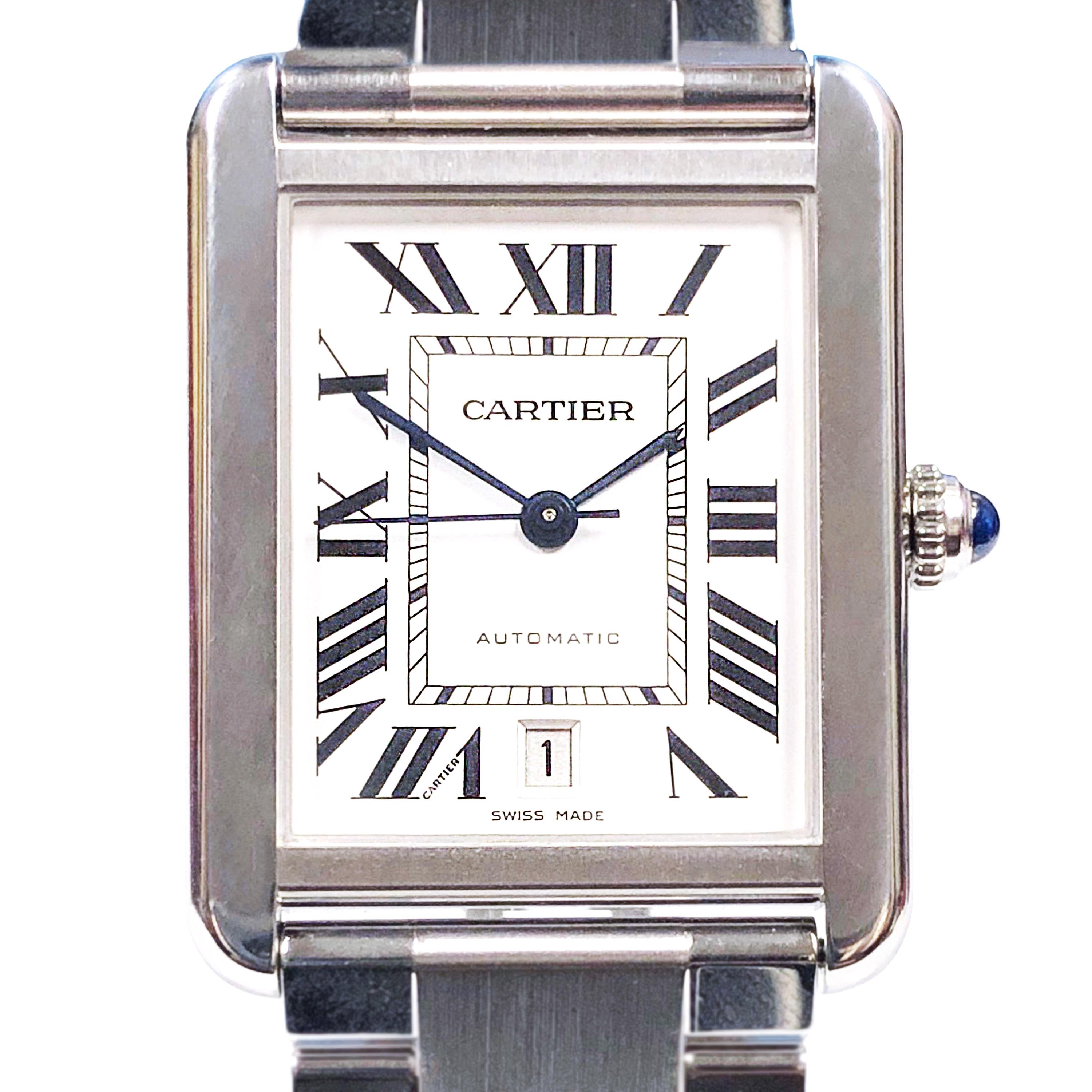 Cartier Tank Solo X L Stainless Steel Automatic Winding Wristwatch at ...