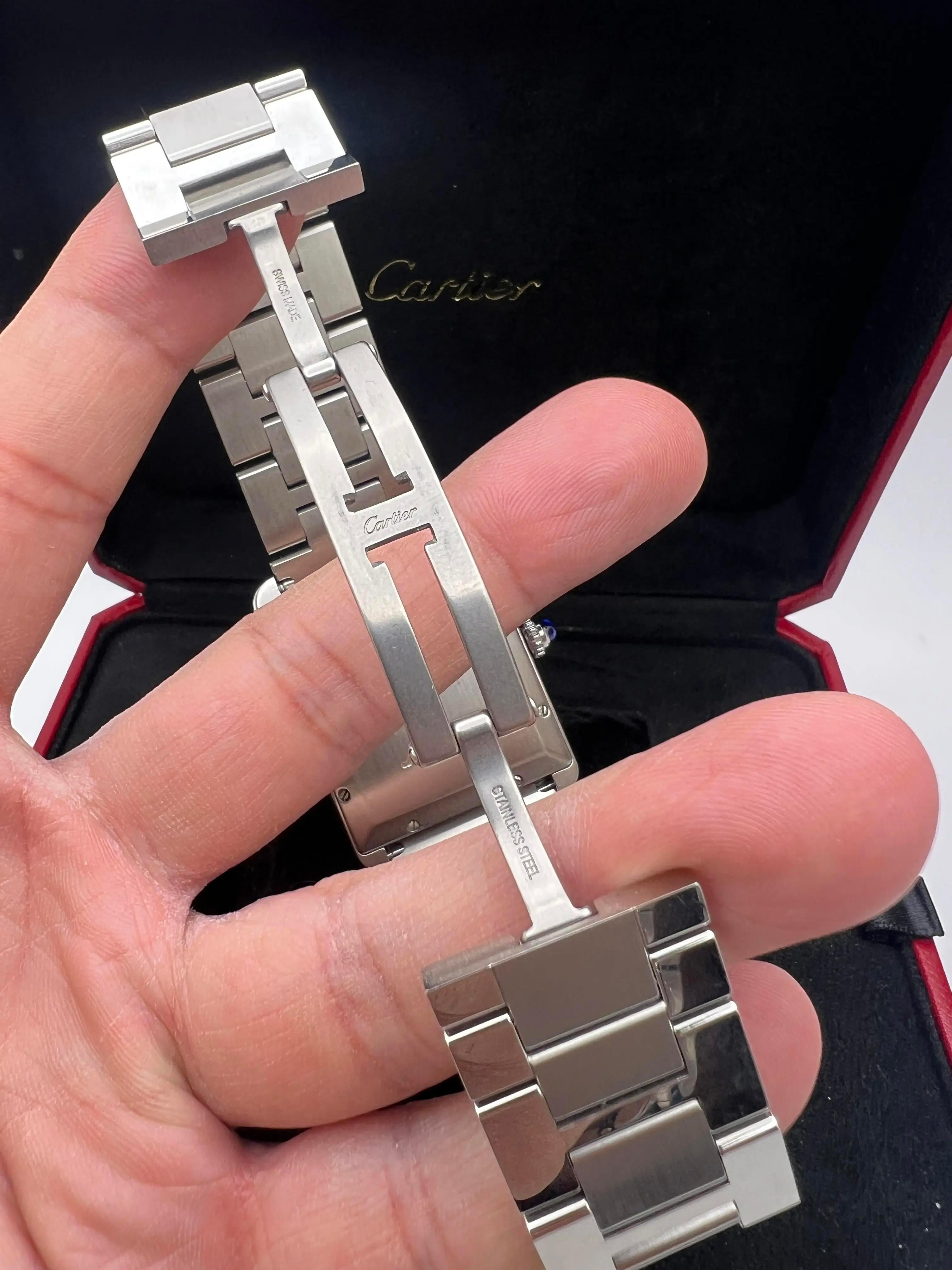 Cartier Tank Solo XL 31 x 41mm W5200028 Silver Dial Steel Automatic Box Papers For Sale 7