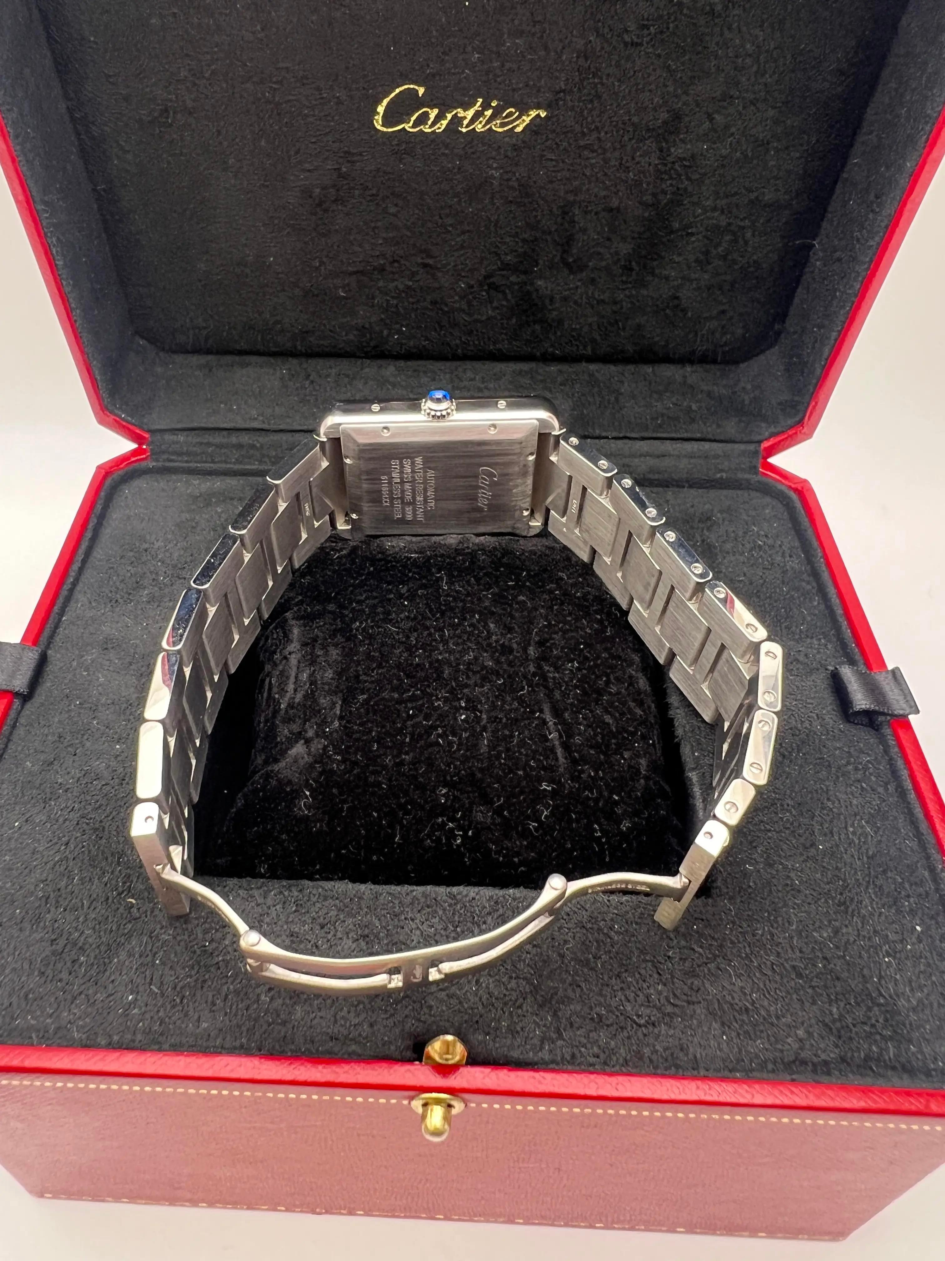 Cartier Tank Solo XL 31 x 41mm W5200028 Silver Dial Steel Automatic Box Papers For Sale 8