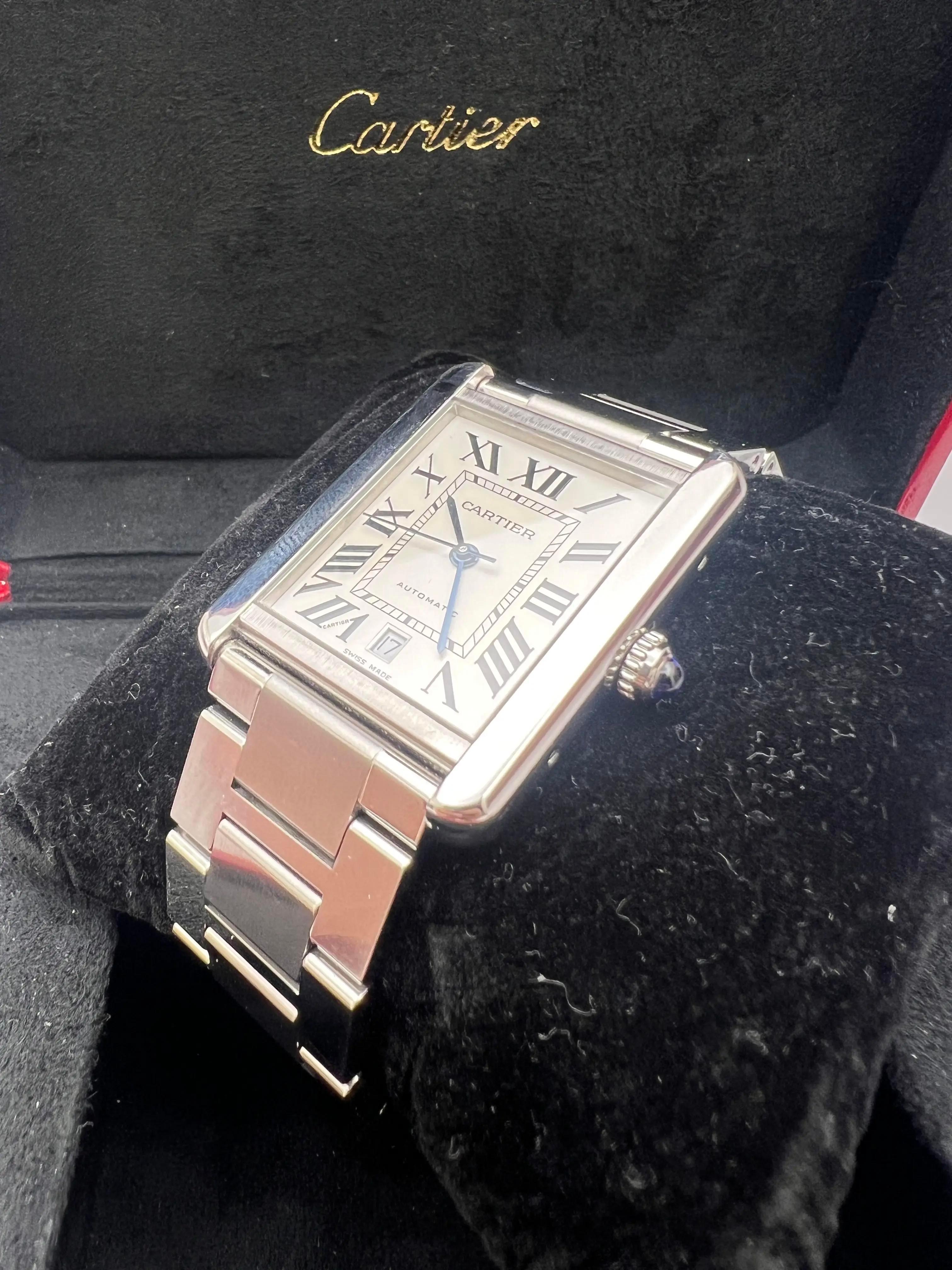 Cartier Tank Solo XL 31 x 41mm W5200028 Silver Dial Steel Automatic Box Papers For Sale 4