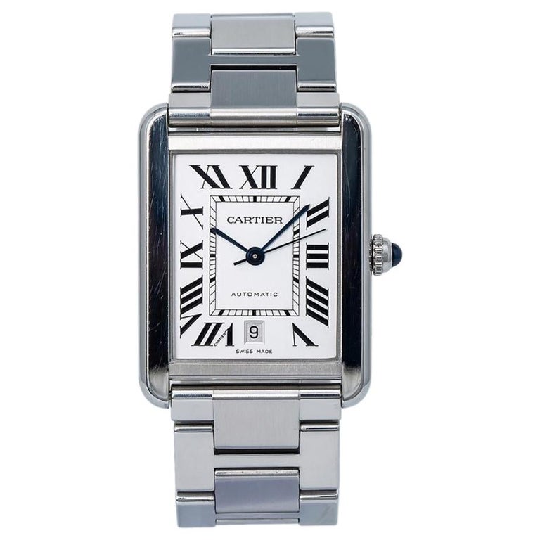 Cartier Tank Solo XL 3515 W5200028 Men's Automatic Watch Silver Dial SS at  1stDibs | cartier 3515