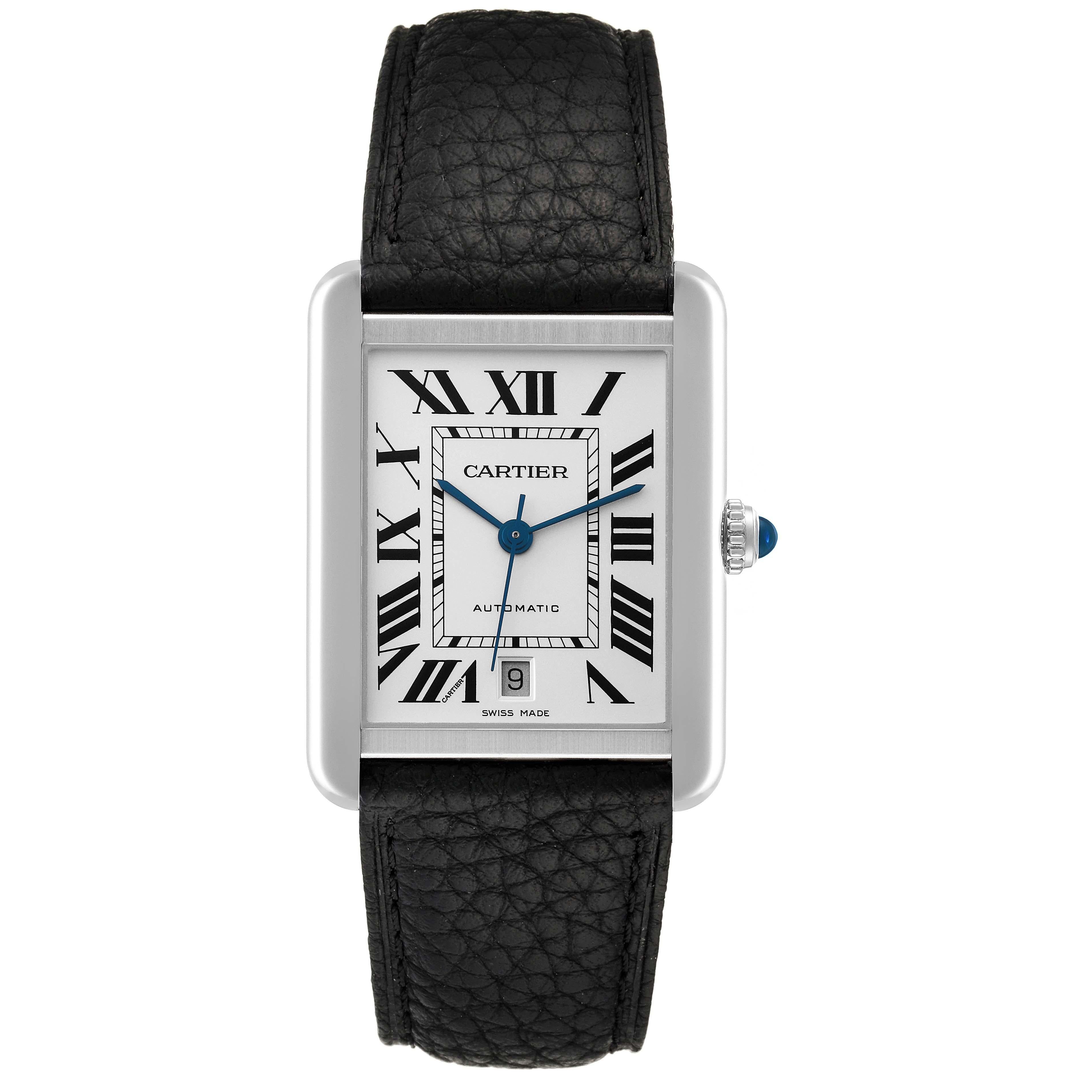 Cartier Tank Solo XL Automatic Silver Dial Steel Mens Watch W5200027 Card 3