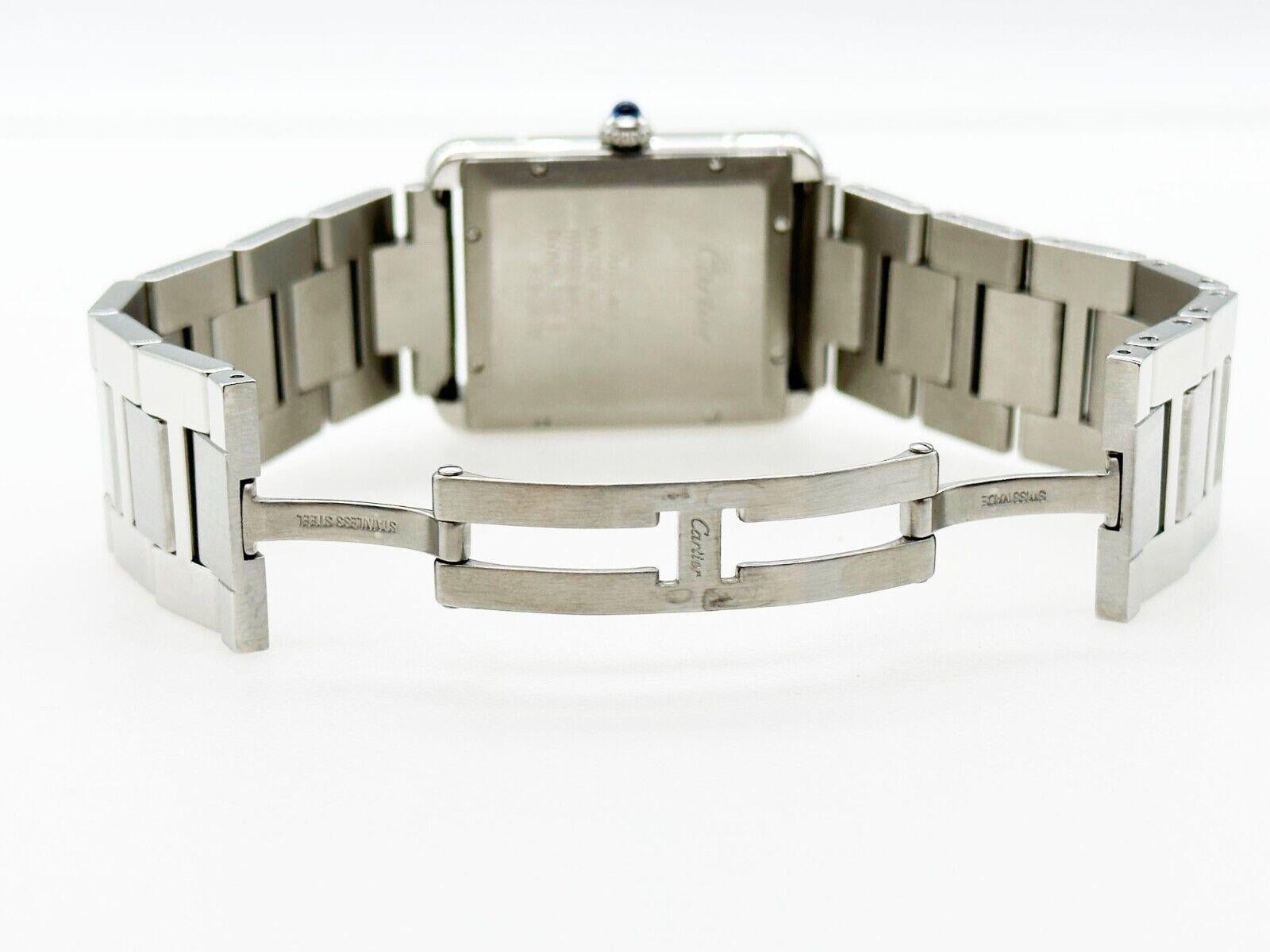 Cartier Tank Solo XL Ref 3515 Automatic Stainless Steel Box Service Paper 1