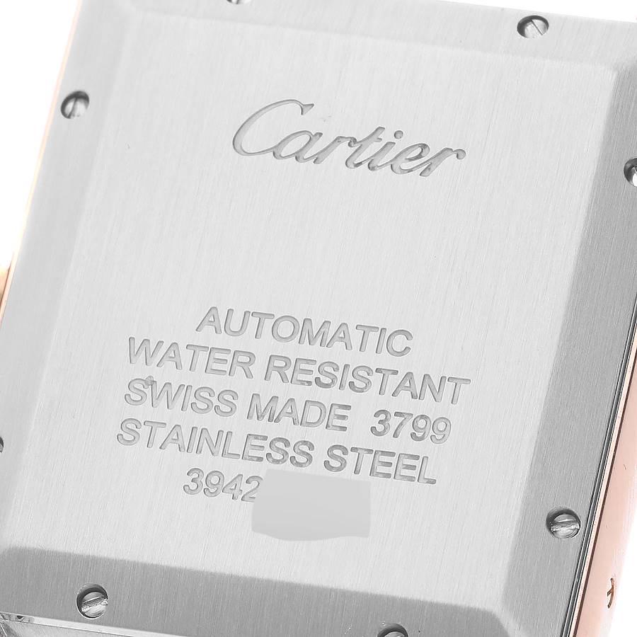 Cartier Montre Tank Solo XL avec cadran en or rose et argent pour hommes W5200026 2