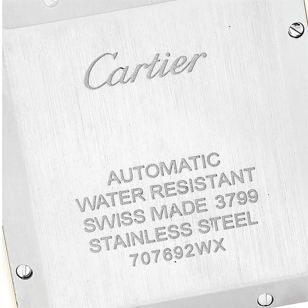 Cartier Tank Solo XL Rose Gold Steel Silver Dial Men's Watch W5200026 For Sale 3