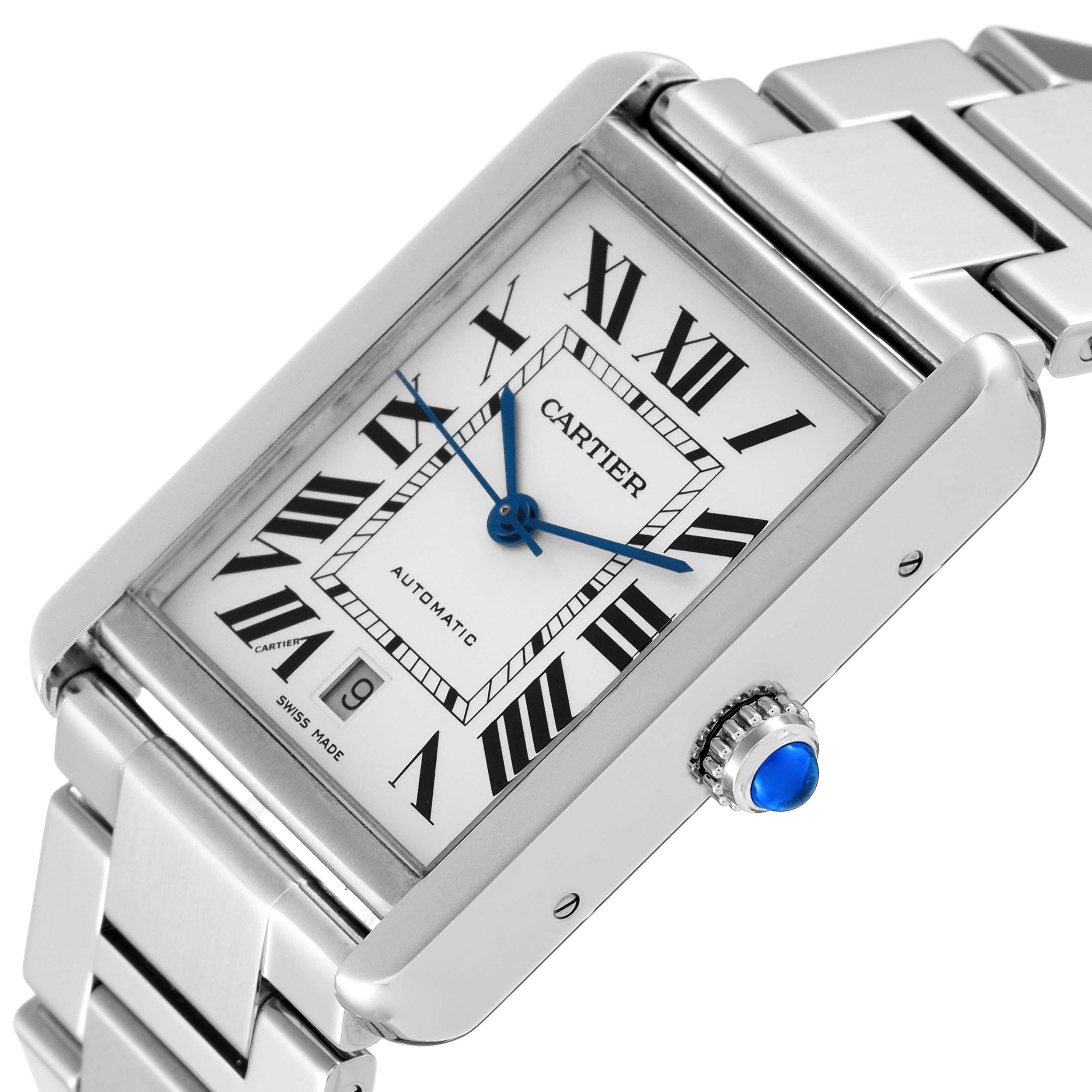 Cartier Tank Solo XL Silver Dial Automatic Steel Mens Watch W5200028 Card 1