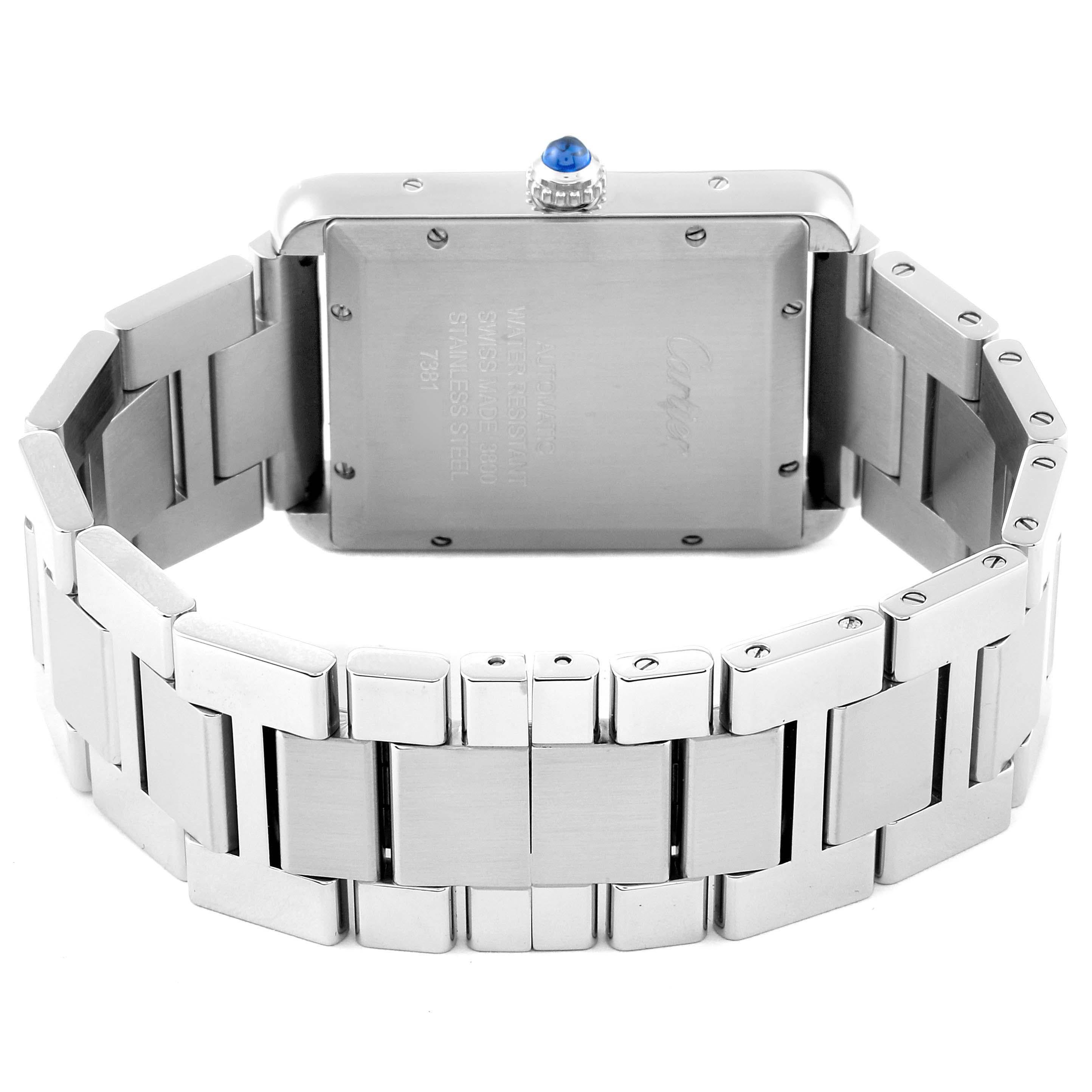 Men's Cartier Tank Solo XL Silver Dial Automatic Steel Mens Watch W5200028 For Sale