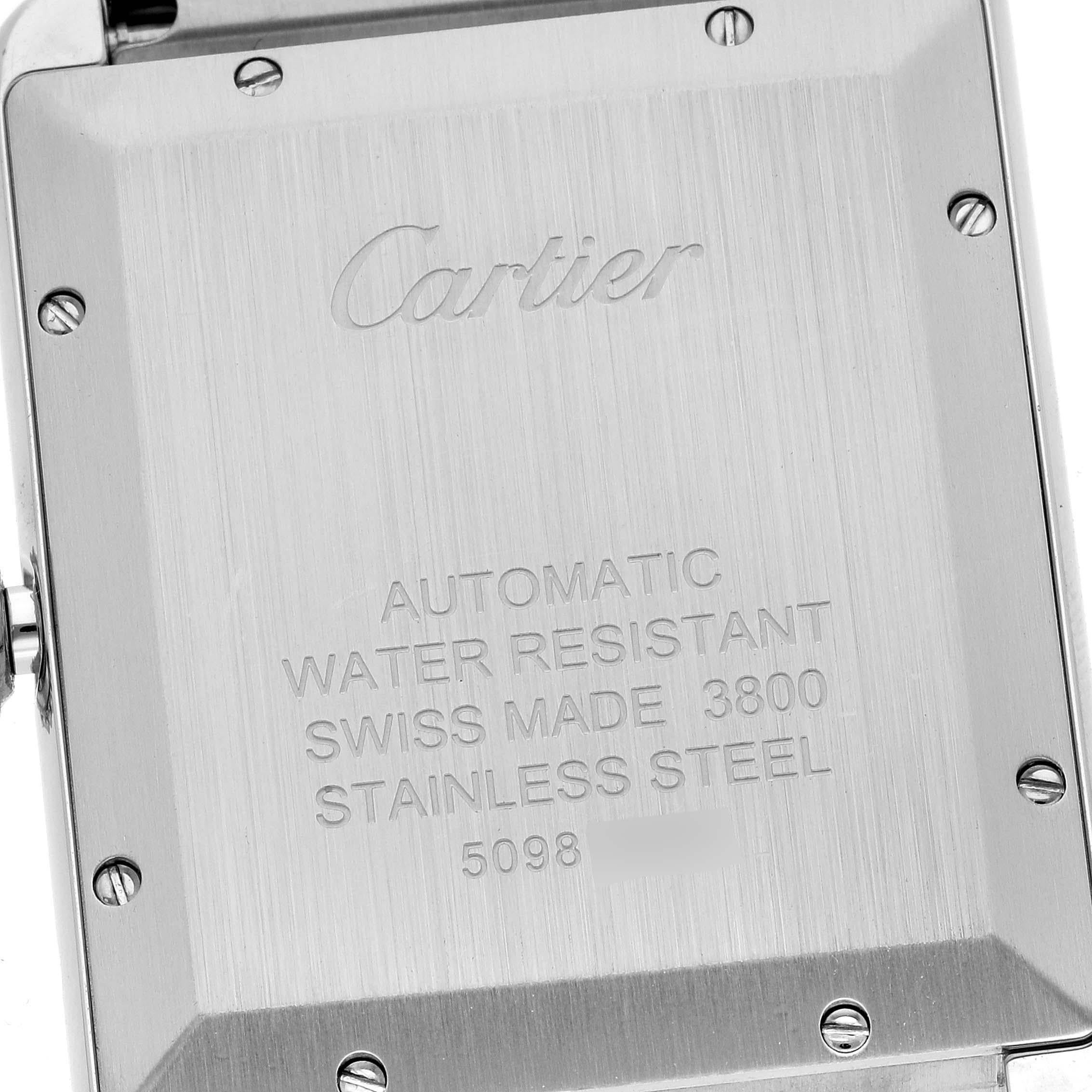 Men's Cartier Tank Solo XL Silver Dial Automatic Steel Mens Watch W5200028