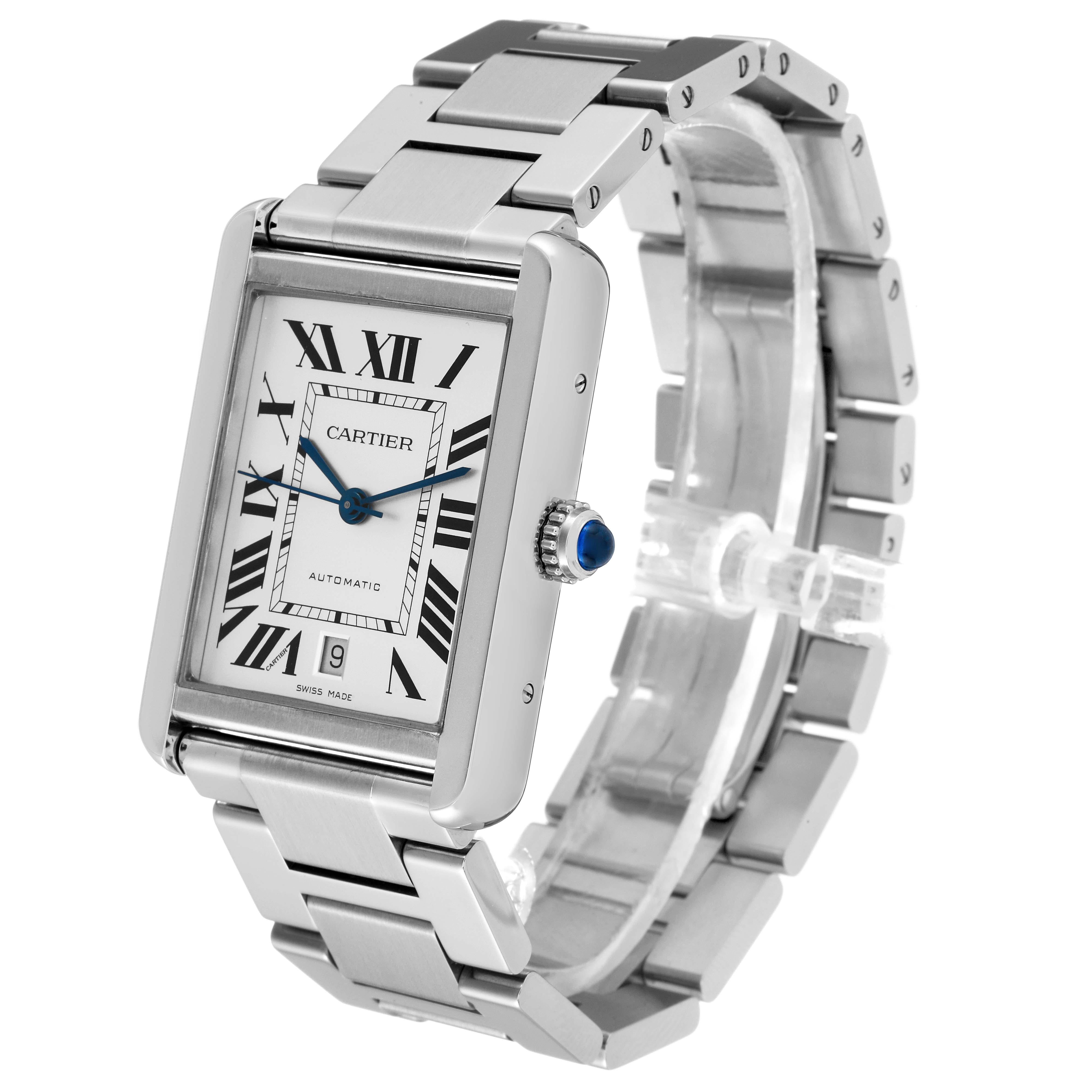 Cartier Tank Solo XL Silver Dial Automatic Steel Mens Watch W5200028 1