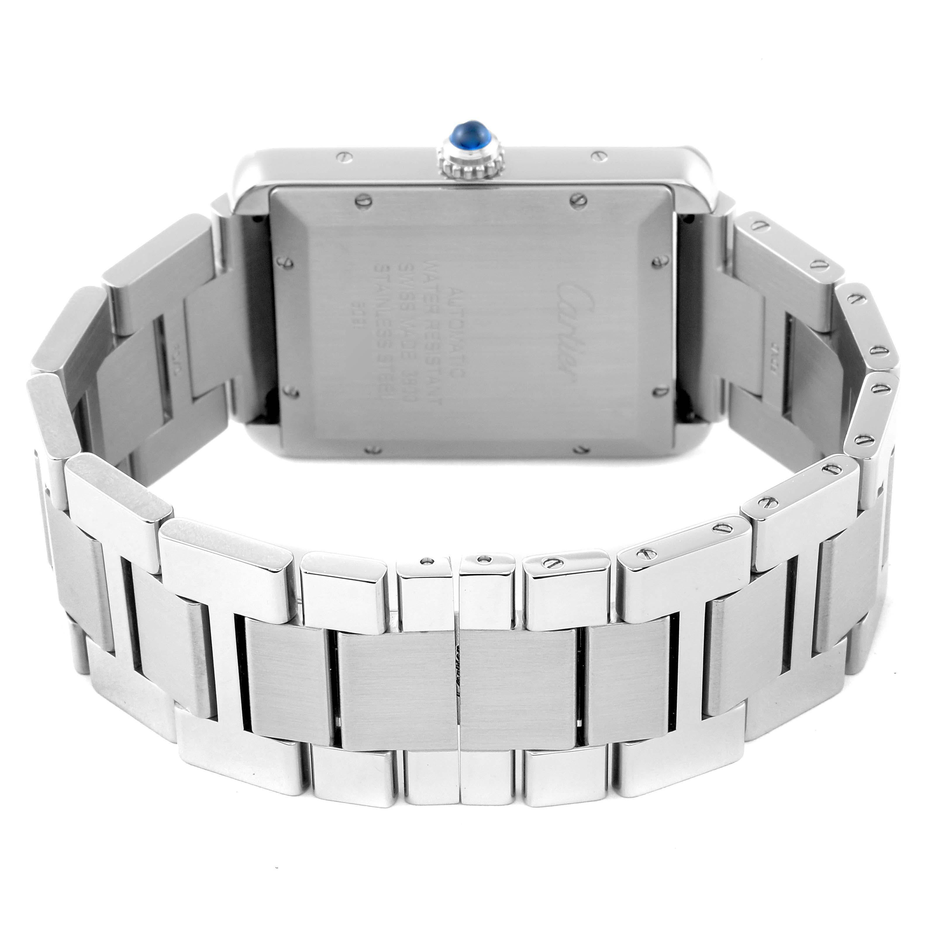 Cartier Tank Solo XL Silver Dial Automatic Steel Mens Watch W5200028 2