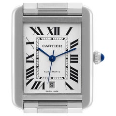 Cartier Tank Solo XL Silver Dial Automatic Steel Mens Watch W5200028