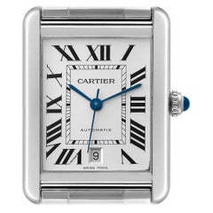 Cartier Tank Solo XL Silver Dial Automatic Steel Mens Watch W5200028