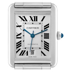 Cartier Tank Solo XL Silver Dial Automatic Steel Mens Watch W5200028