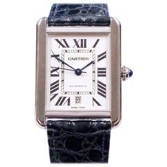 Cartier Tank Solo XL Size Stainless Steel Automatic Wristwatch