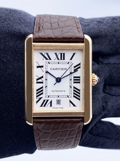Cartier Tank Solo XL W5200026 18K Rose Gold Mens Watch Box Papers
