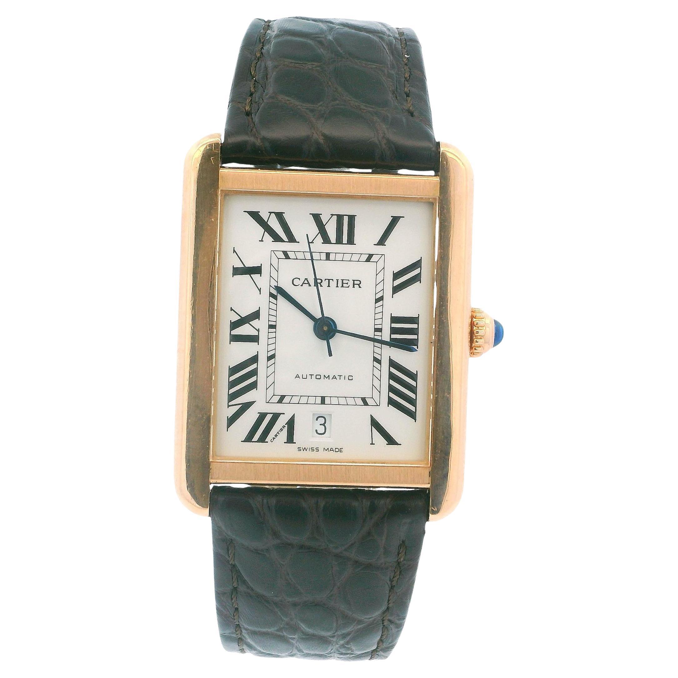 Cartier Tank solo XL W5200026 18K Rose Gold Watch