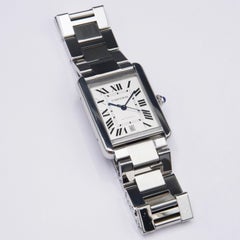 Cartier Tank Solo XL W5200028 Stainless Steel Mens Watch Box Papers