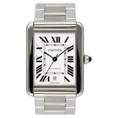 Cartier Tank Solo XL W5200028 Stainless Steel Mens Watch Box Papers