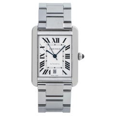 Cartier Tank Solo XL W5200128 Stainless Steel Silver Dial Auto Men's Watch 31mm