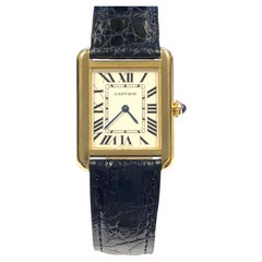 Cartier Tank Solo Yellow Gold and Steel Classic mid size Quartz Wrist Watch