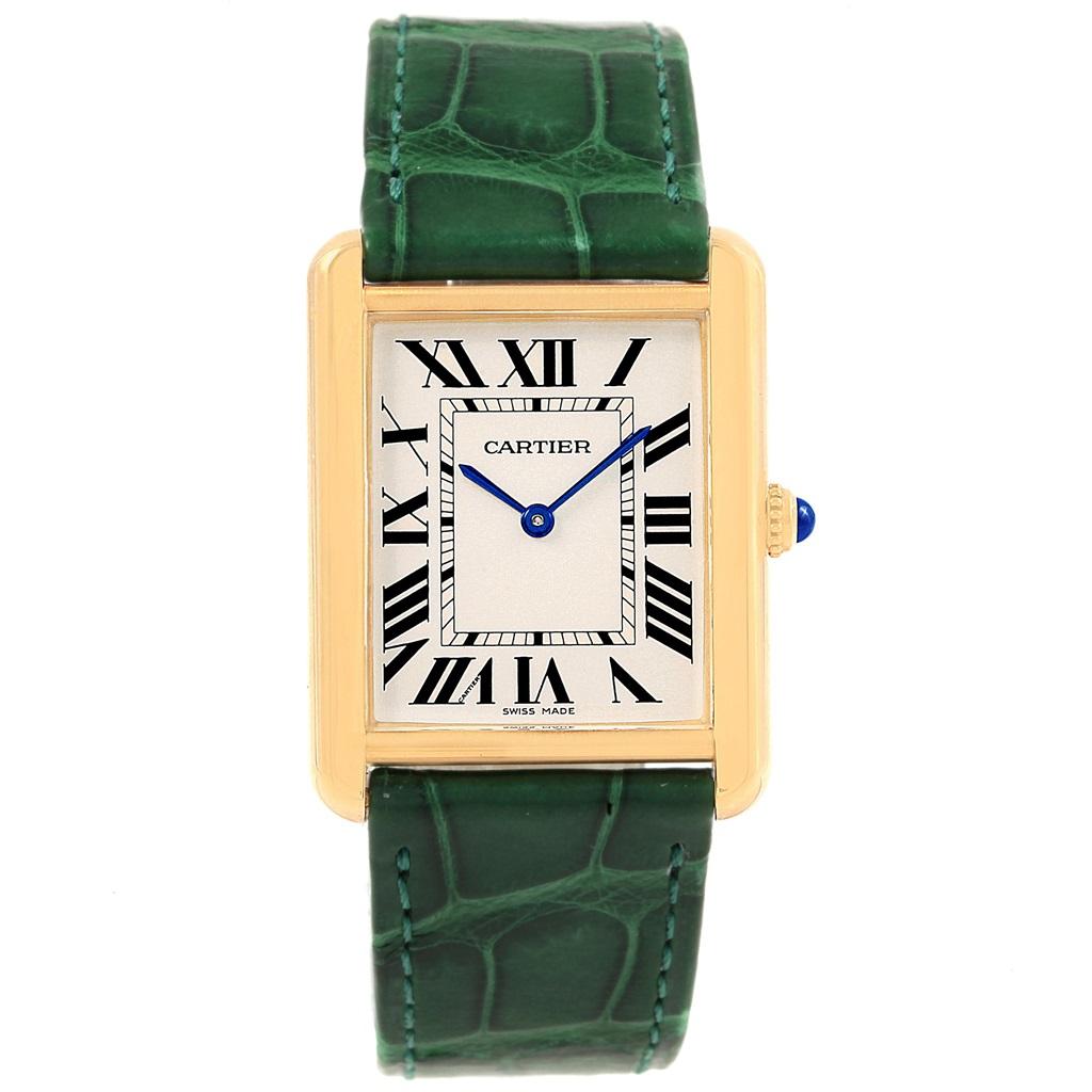 Cartier tank top green strap