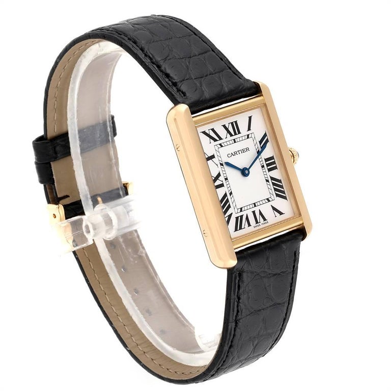 Cartier Tank Solo Yellow Gold Steel Men’s Watch W1018855 Box Papers For ...