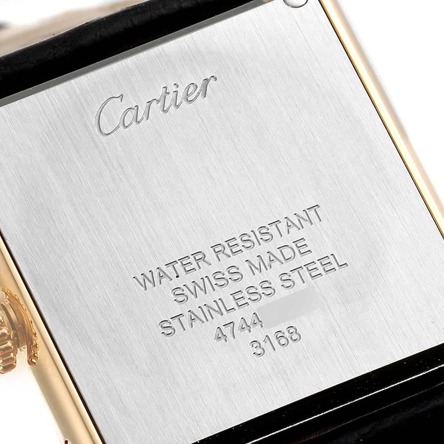 Women's Cartier Tank Solo Yellow Gold Steel Silver Dial Ladies Watch W5200002