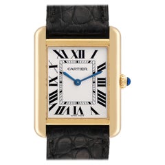 Cartier Tank Solo Yellow Gold Steel Silver Dial Ladies Watch W5200002