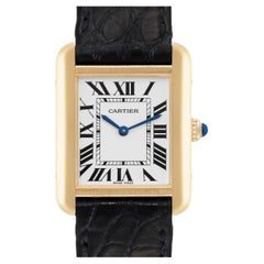Cartier Tank Solo Yellow Gold Steel Silver Dial Ladies Watch W5200002