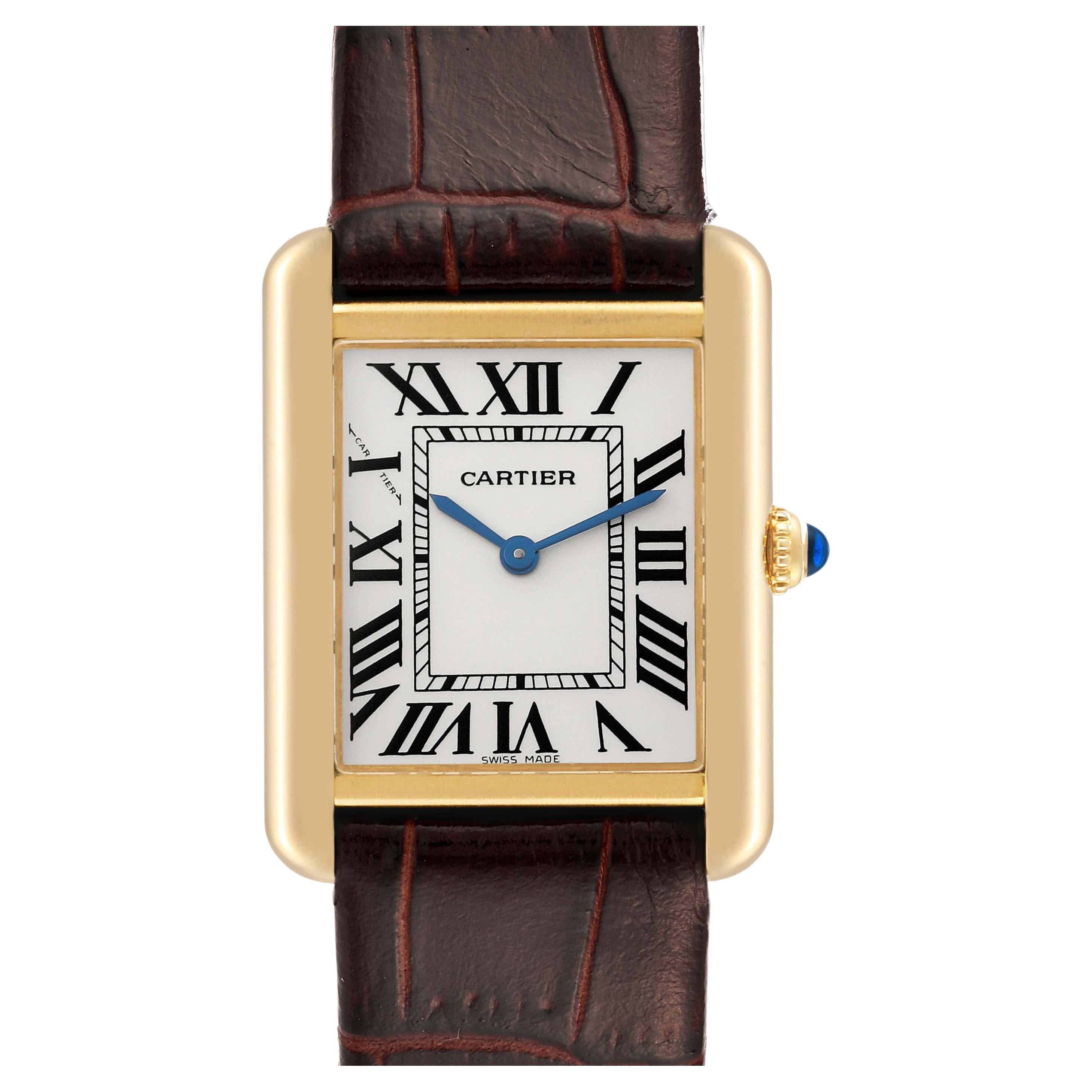 Cartier Tank Solo Yellow Gold Steel Silver Dial Ladies Watch W5200002