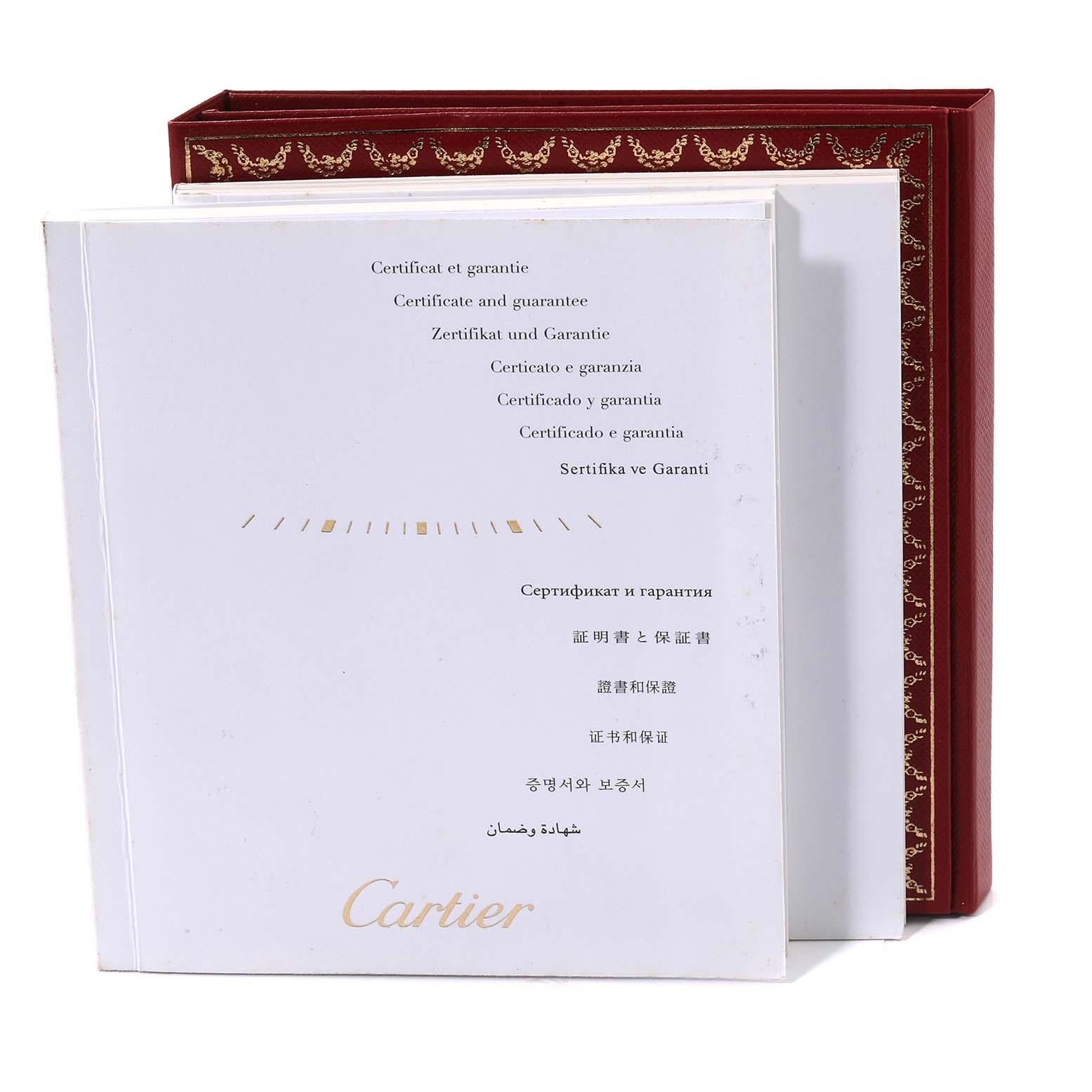 Cartier Tank Solo Gelbgold Stahl Silber Zifferblatt Damenuhr W5200002 Papiere im Angebot 7