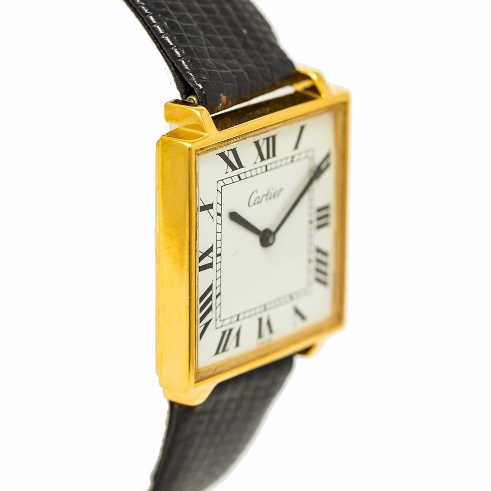 Contemporary Cartier Tank Square4194, Dial Certified Authentic For Sale