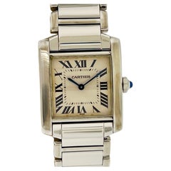 Cartier Tank Edelstahl Mid Size Damenuhr