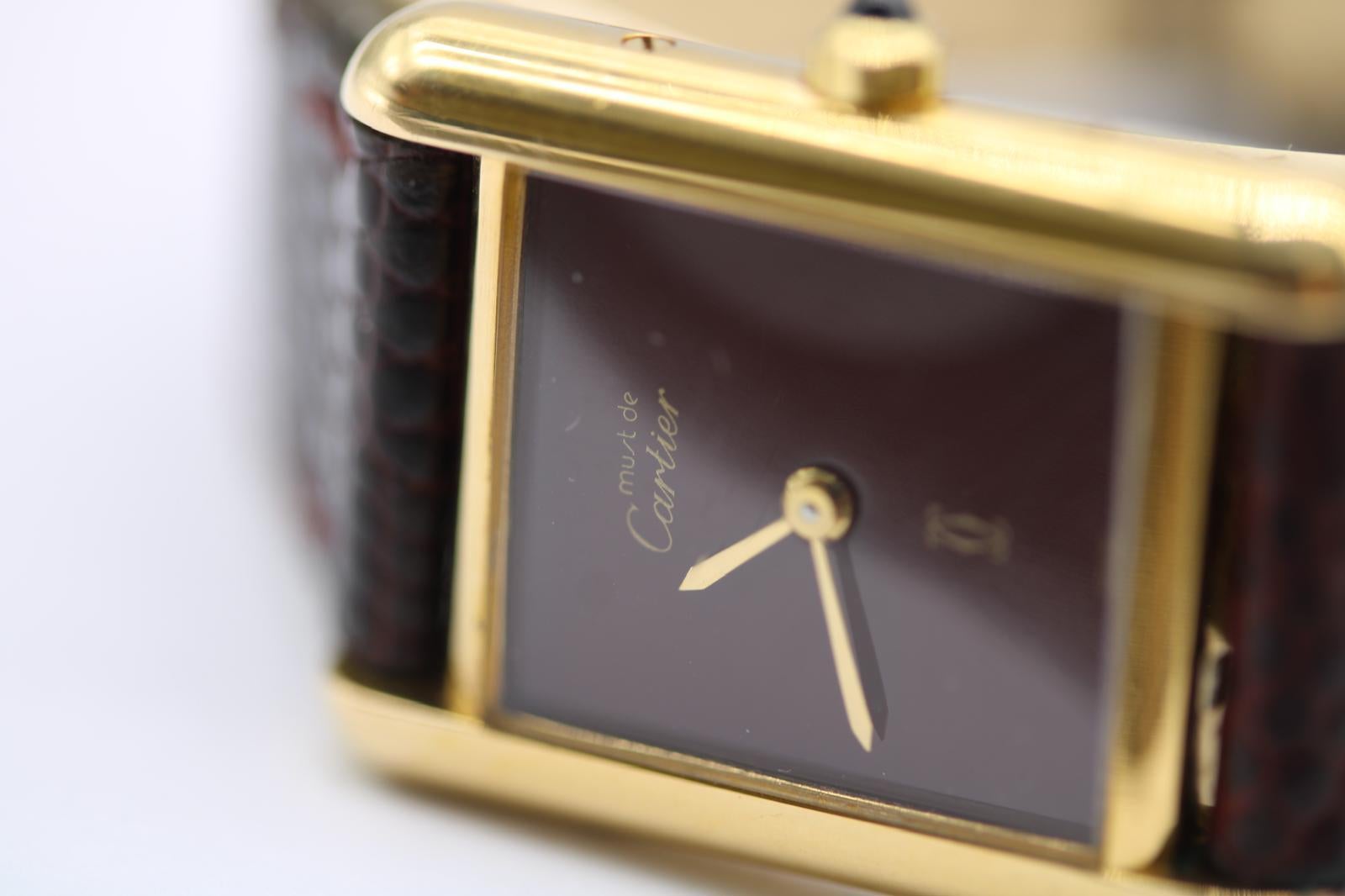 Cartier Tank Vermeil 3 66001 For Sale 9