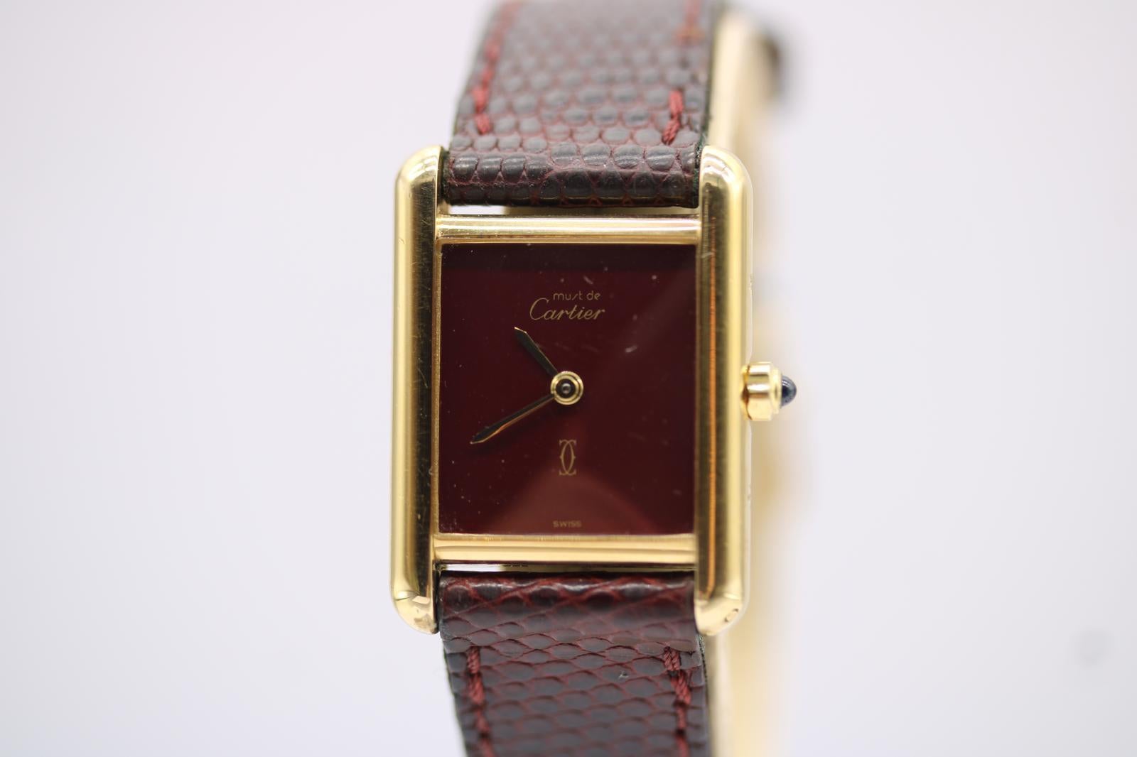 Cartier Tank Vermeil 3 66001 For Sale 3