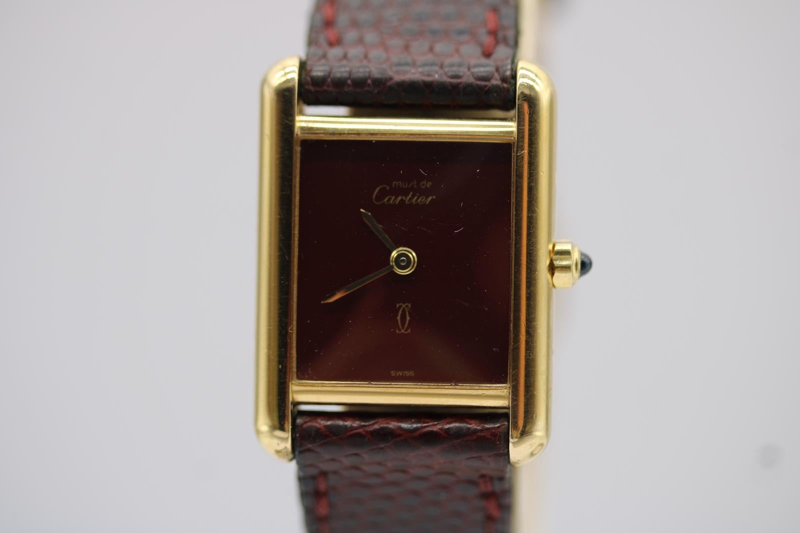 Cartier Tank Vermeil 3 66001 For Sale 4
