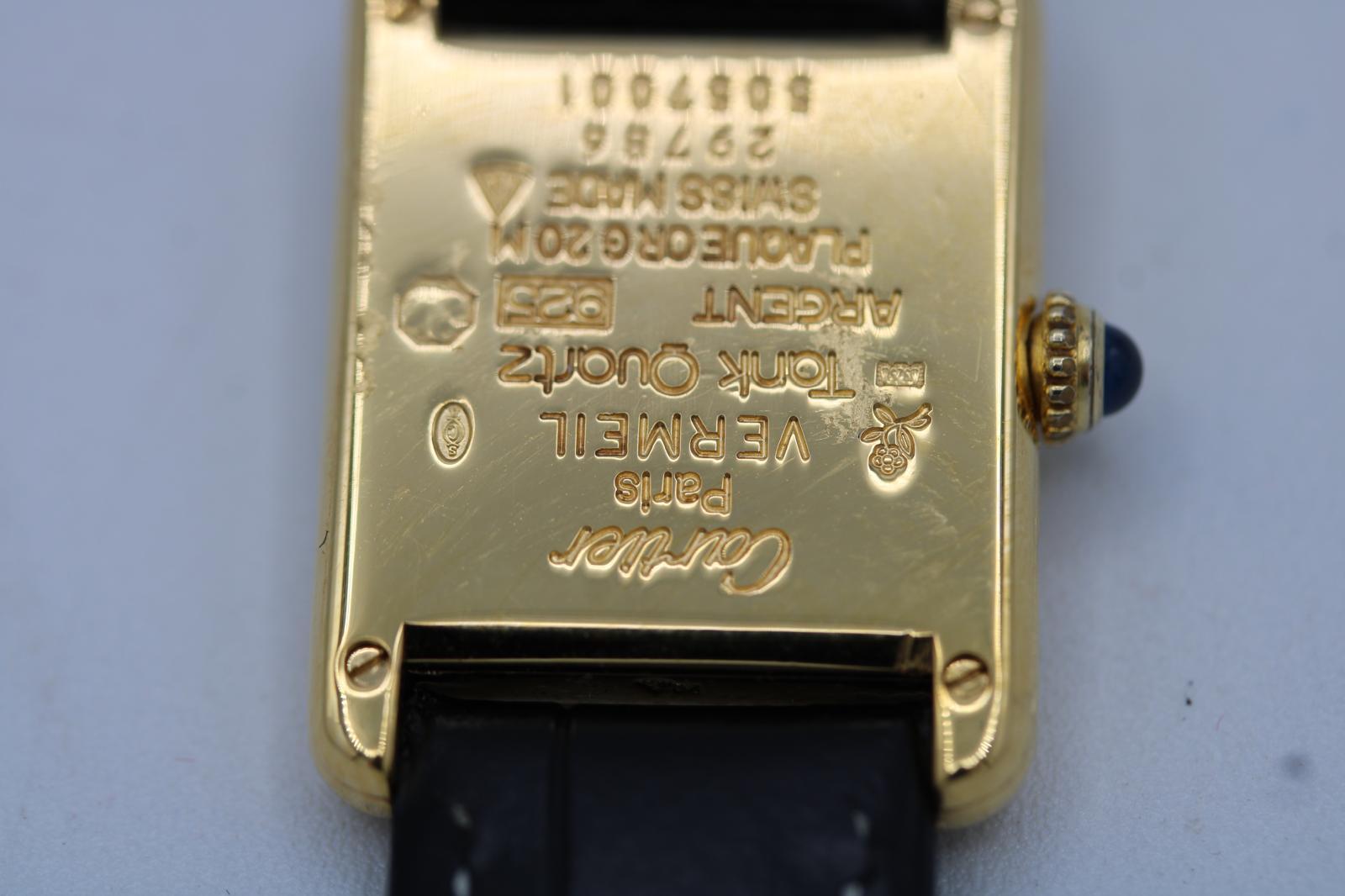 Cartier Tank Vermeil 5057001 in vendita 1