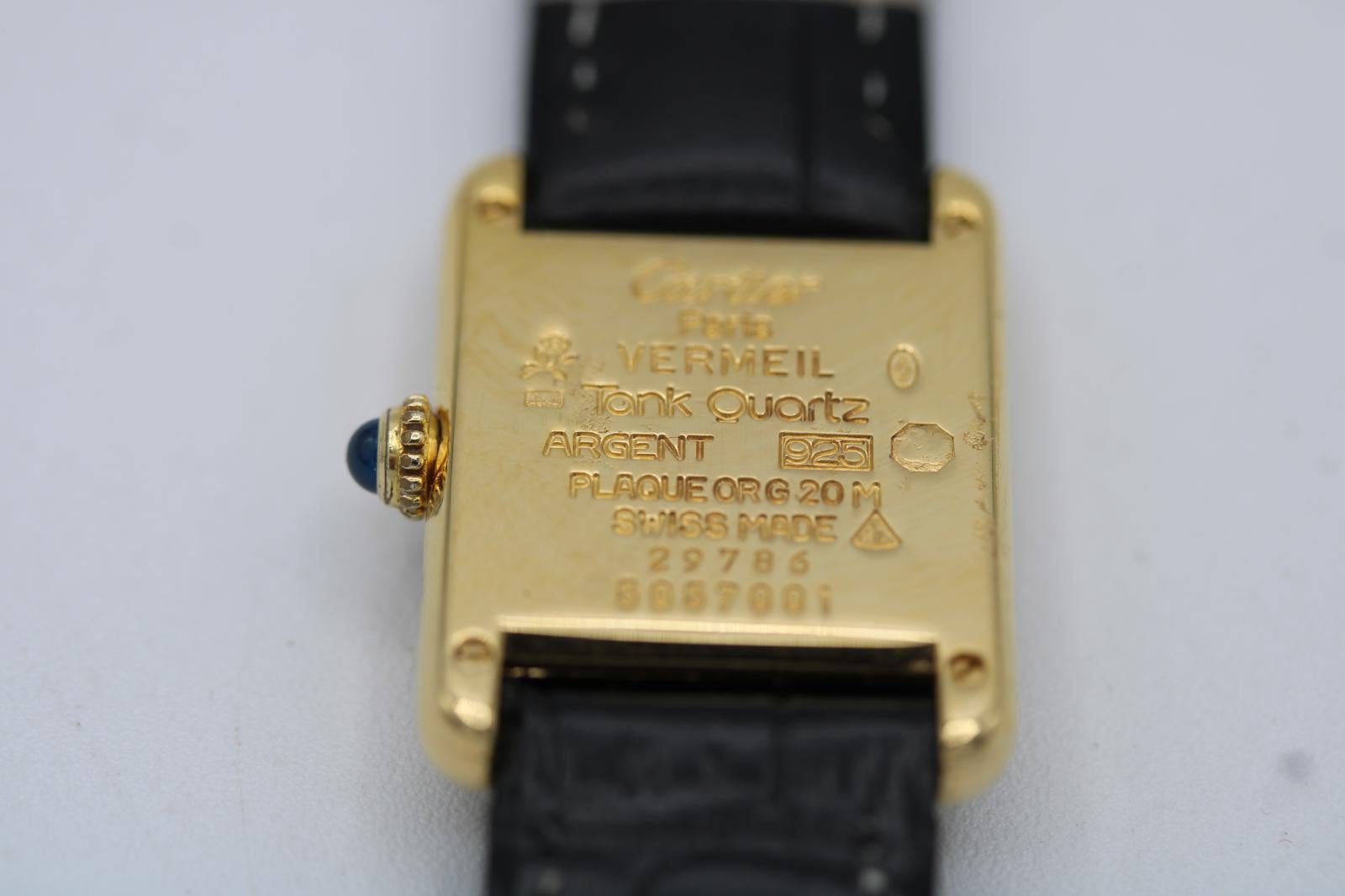 Cartier Tank Vermeil 5057001 in vendita 4