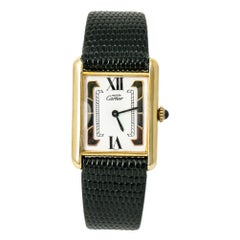 Cartier Tank Vermeil 5057001, White Dial, Certified and Warranty
