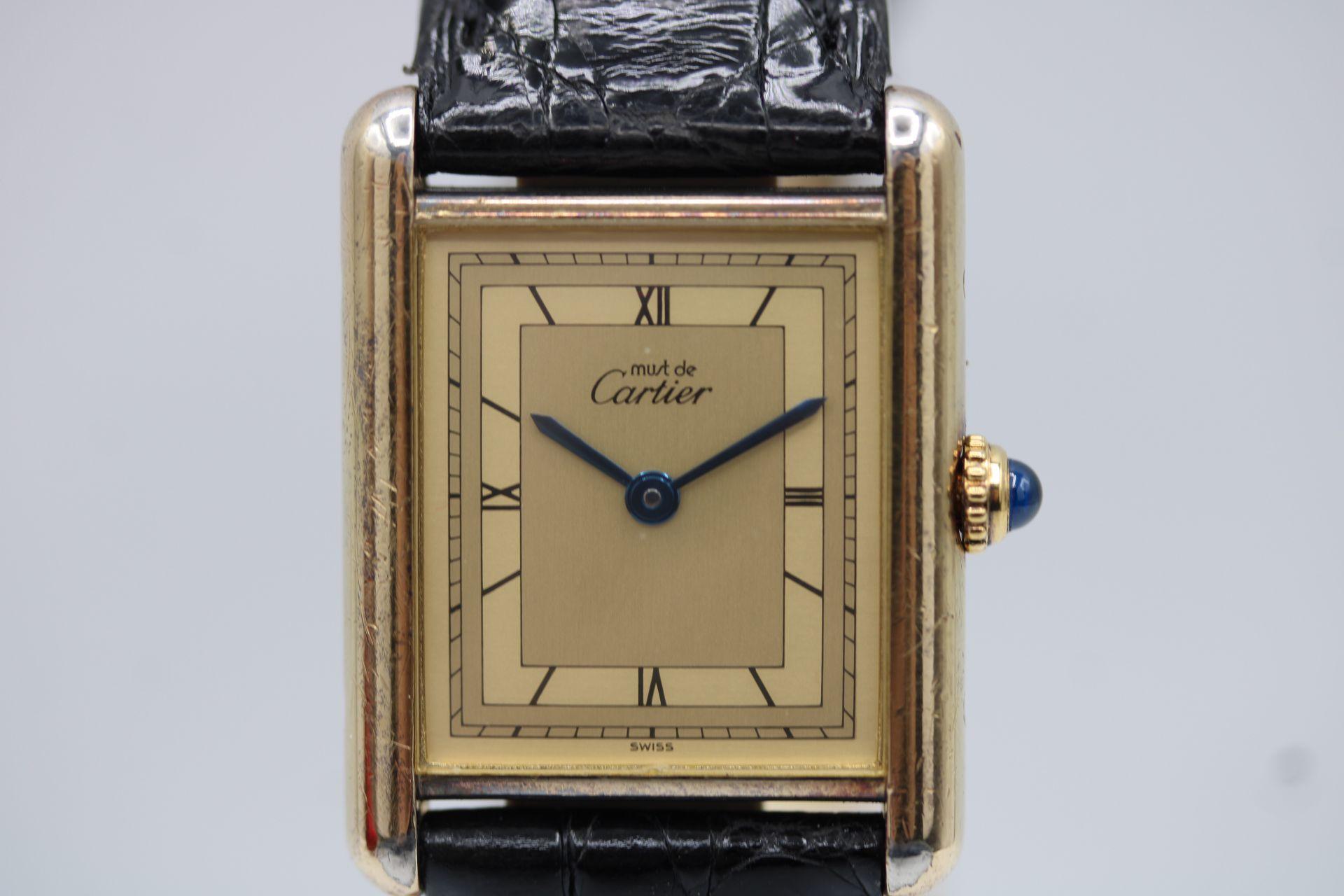 Women's or Men's Cartier Tank Vermeil 681006