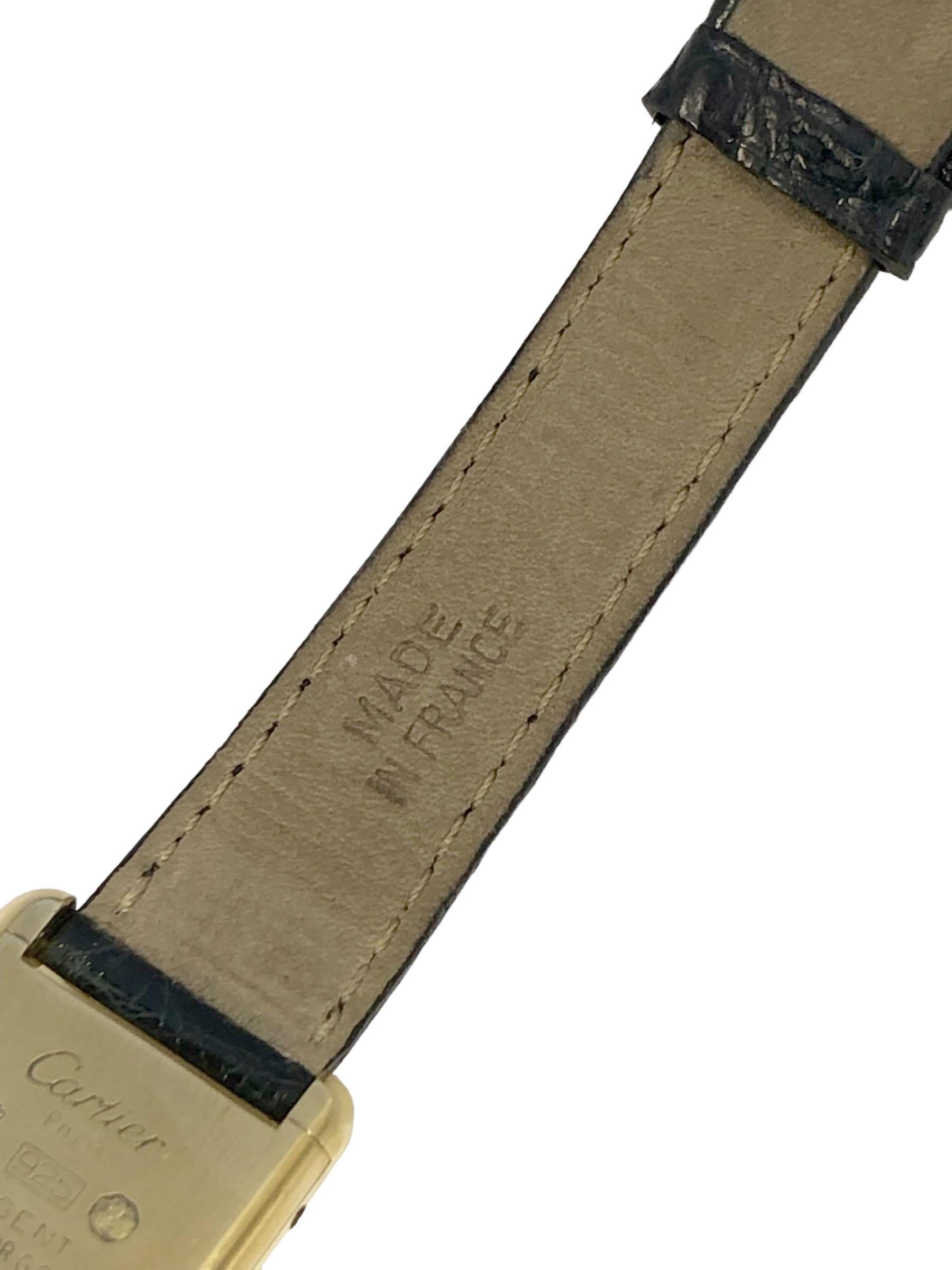  Cartier Tank Vermeil Montre-bracelet mécanique pour femmes Pour femmes 