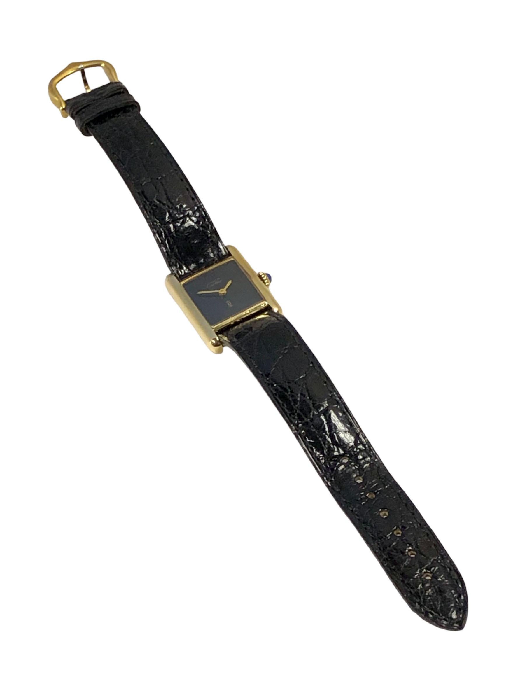 Cartier Tank Vermeil Montre-bracelet mécanique pour femmes 2