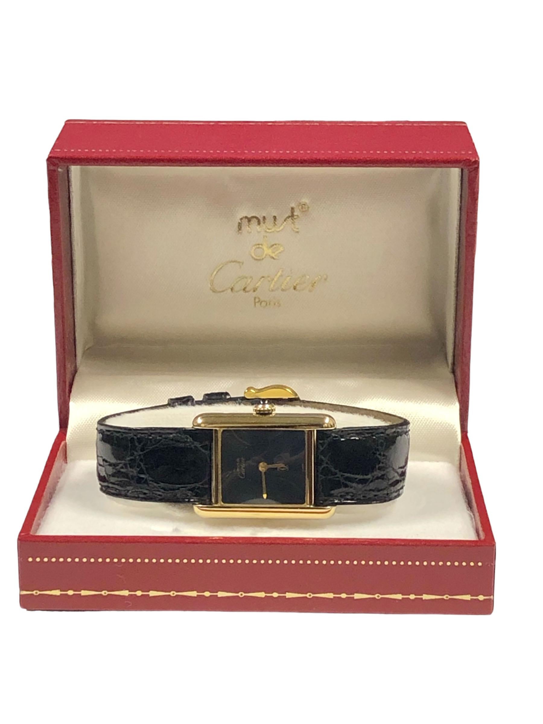 Cartier Tank Vermeil Montre-bracelet mécanique pour femmes 3