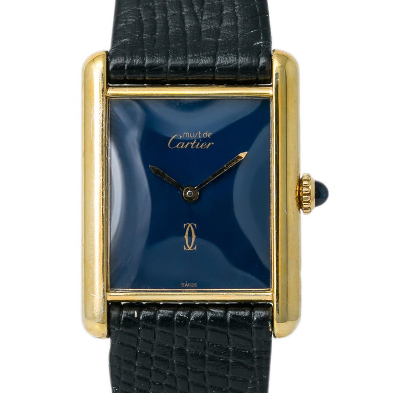 cartier blue tank