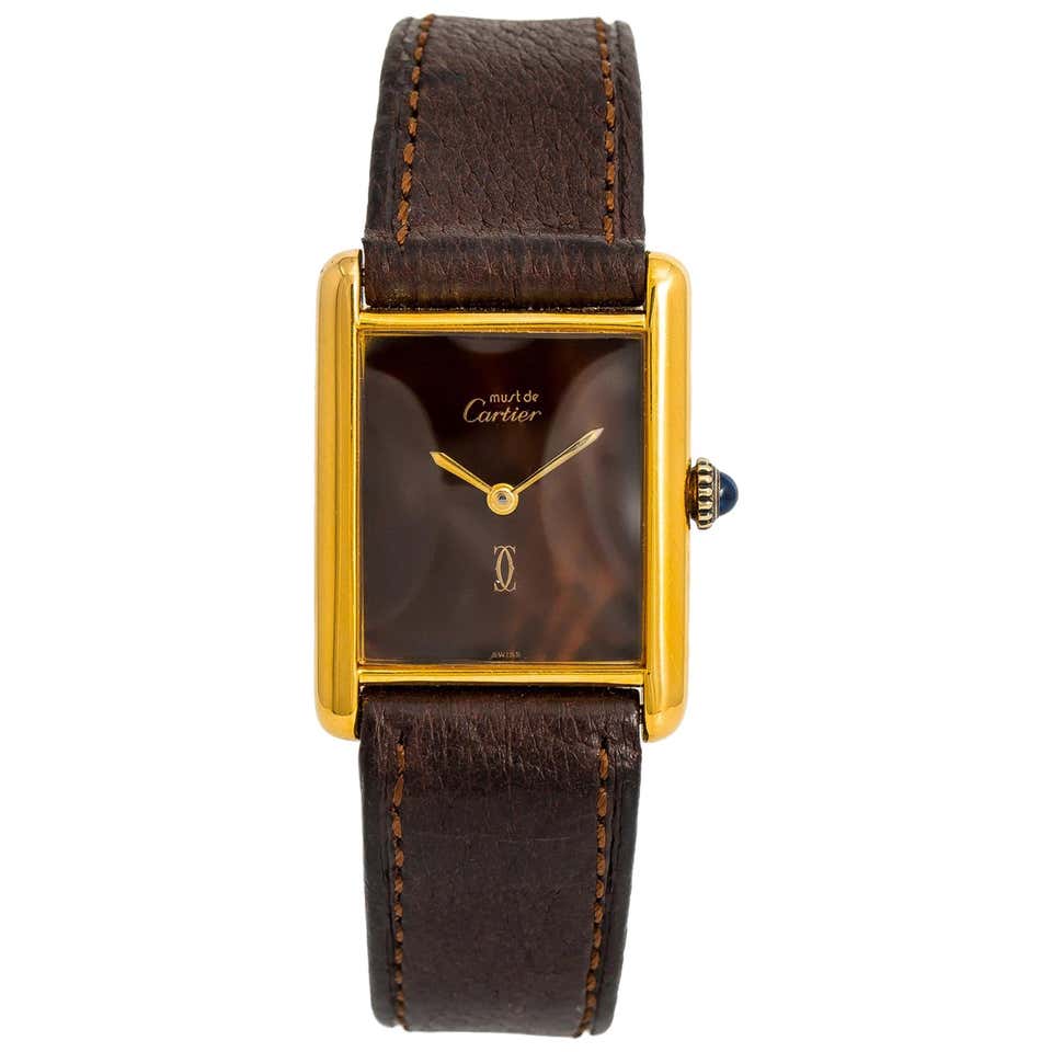 Cartier Tank Vermeil Unknown, Millimeters White Dial, Certified and