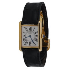 Cartier Tank Vermeil Ref. 590005 - Orologio al quarzo in argento 925 placcato oro